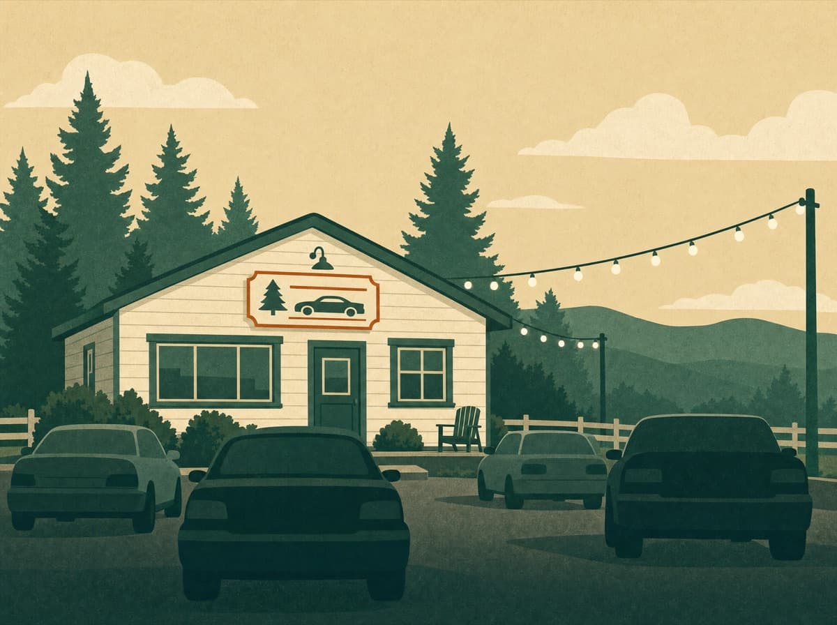 Illustration of the Auto Management lot in Camillus